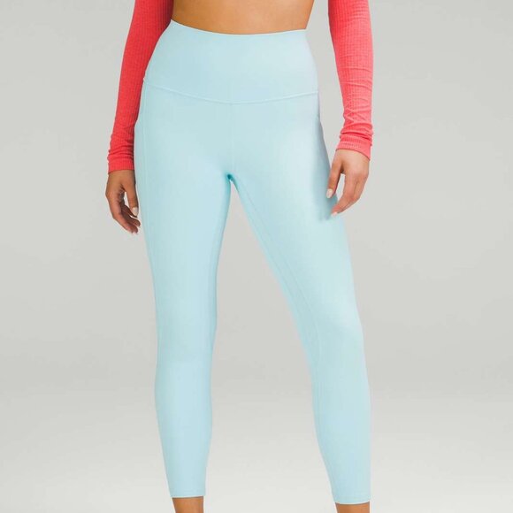 NWT Lululemon Align High-Rise Pant 25" *Pockets, Sz 6, ICING BLUE - Picture 3 of 4